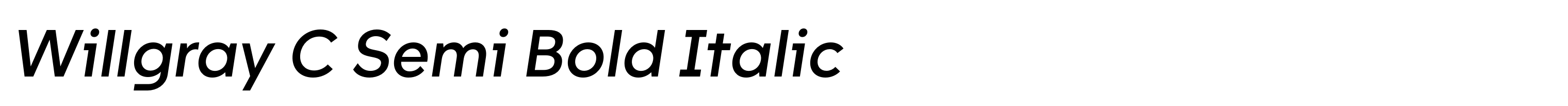 Willgray C Semi Bold Italic